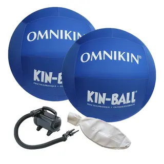 KIN-BALL paket f&#246;r utomhusbruk 2 st. Bollar | Pump | Extrabl&#229;sa
