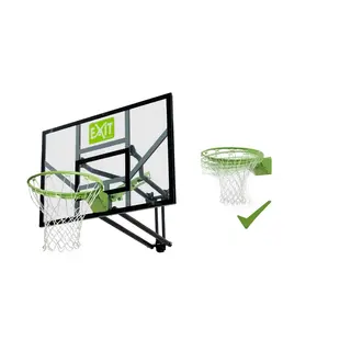 Basketkorg EXIT Galaxy med platta V&#228;ggmontering, gr&#246;n/svart