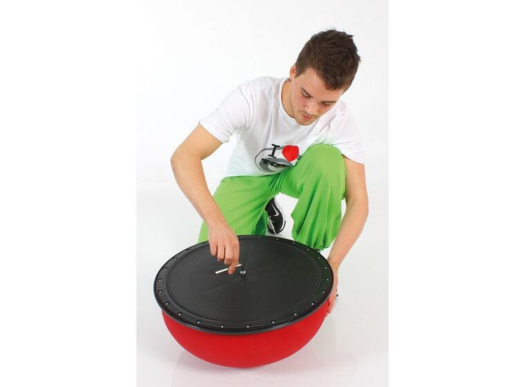 Balansboll Togu Jumper Pro | Giftfri 52 cm | träningsboll i Ruton | Röd 