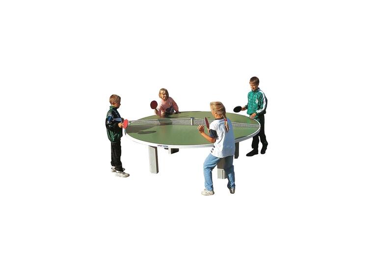 Bordtennisbord i betong |  Runt 240 cm Rondo | Utomhusbord | Polymerbetong Grön 