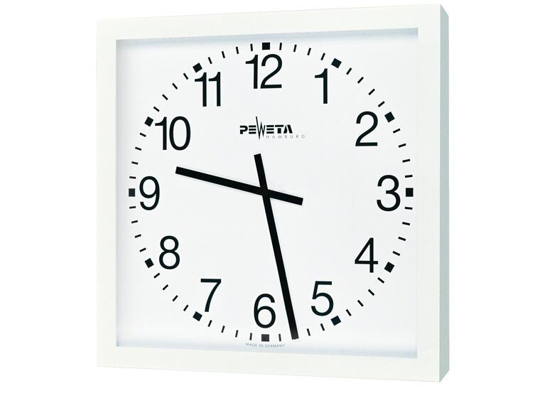Peweta väggklocka analog 40x40 Batteridrevet | Fukttålig (IP54) 