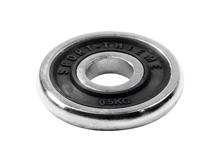 Viktskiva krom 0,5 kg Hål: 30 mm 