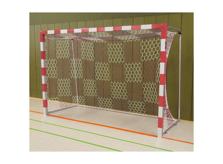 Handbollsmål inomhus Röd Silver Fasta nätböjare Sammanskruvat hörn 