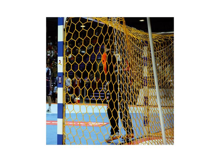 Handbollsmålsmål nät  3x2 m | 2 st. VM handbollsmålnät | Gult 