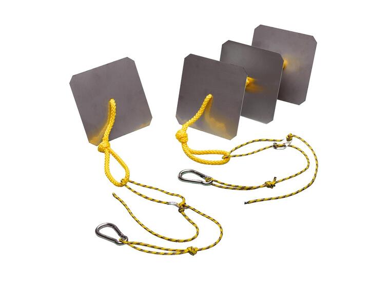 Sandankare till beachvolleyplan 4 st 120x120 mm med rep och karbinhake 