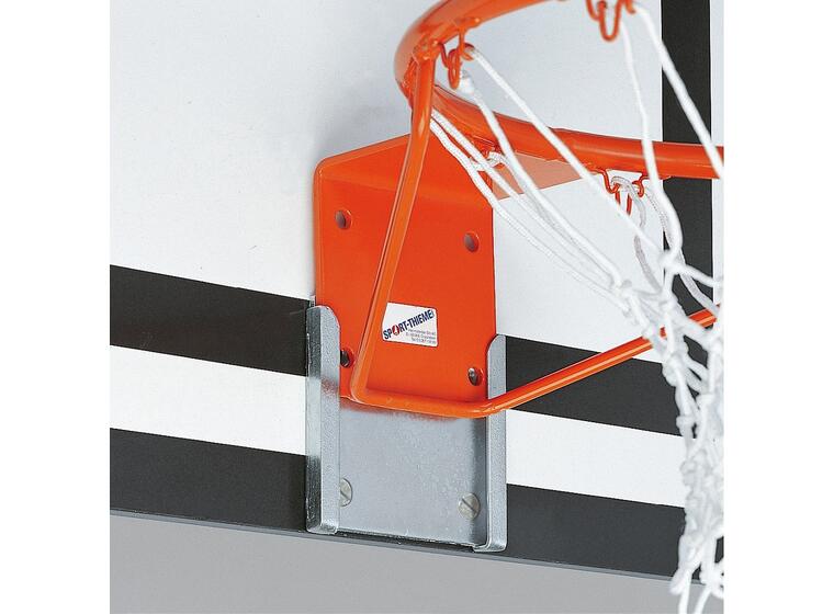 Basketkorg med fast nät Komplet set med monteringsfäste 