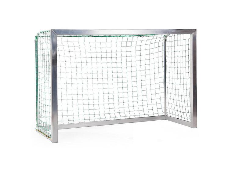 Fotbollmål Minimål Aluminium 240x1260x100 cm | Maska 10 cm | Grön