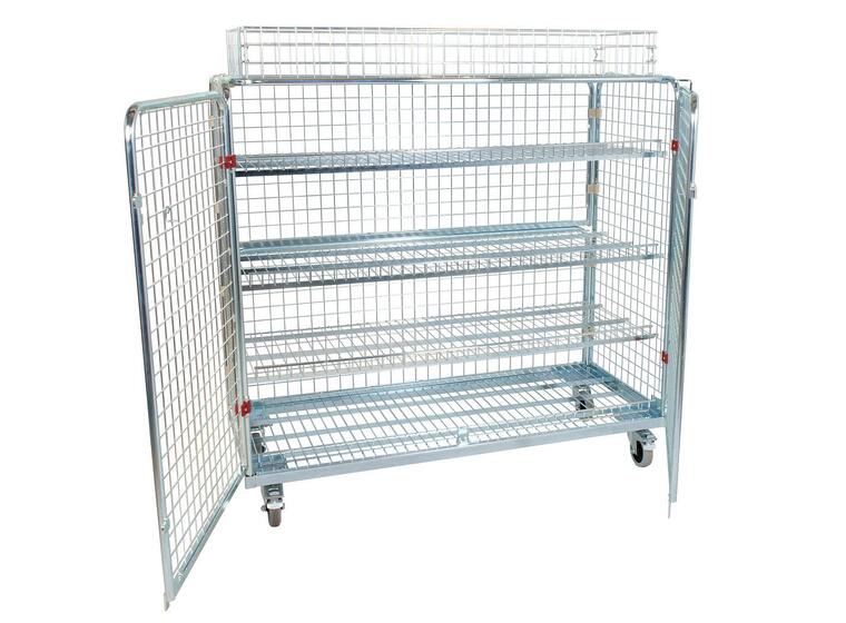 Förvaringsvagn Standard med topphylla 150x140x62 cm med 3 hyllor 