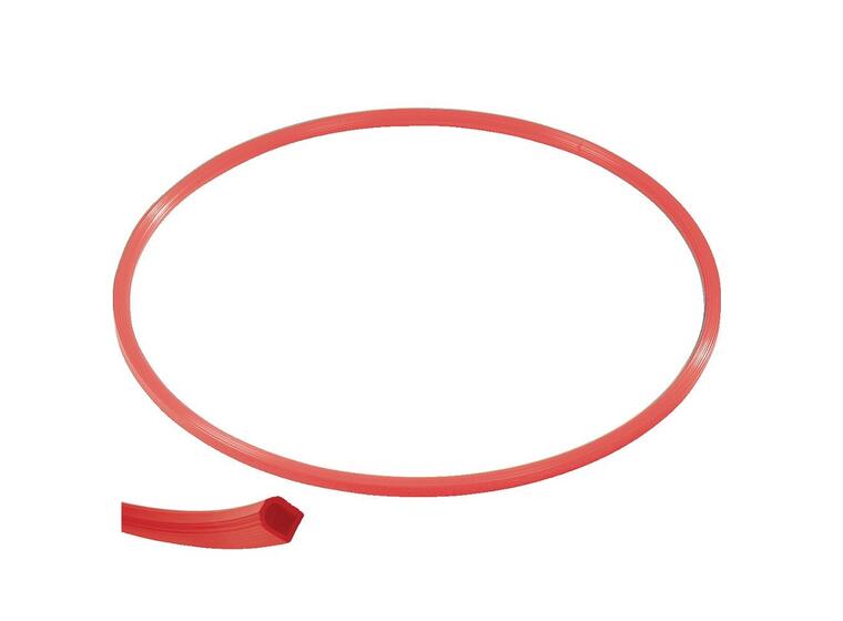 Tunnband i plast | 80 cm | Röd Rockring med kantprofil 