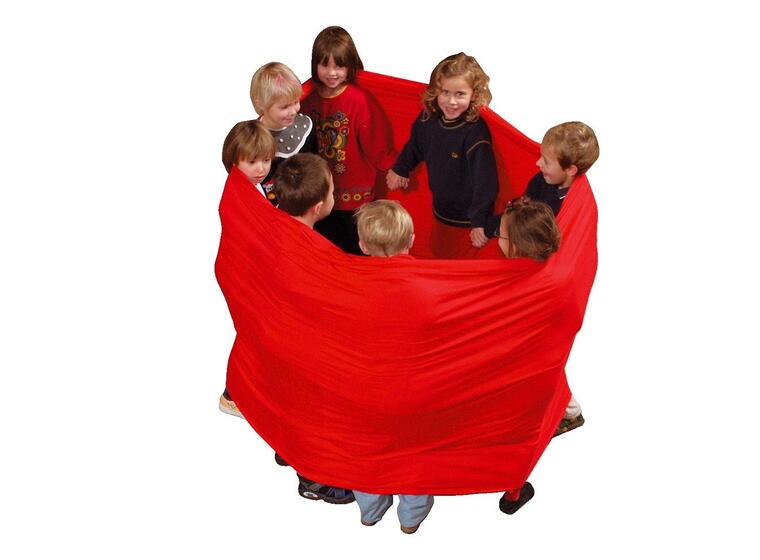 Rondoduk 140 cm | 4 m Elastisk duk för grupplekar | Röd 