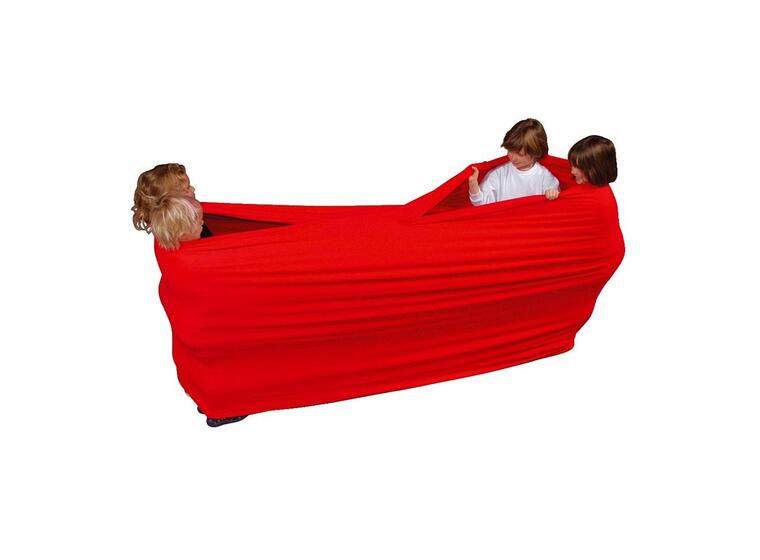 Rondoduk 140 cm | 4 m Elastisk duk för grupplekar | Röd 
