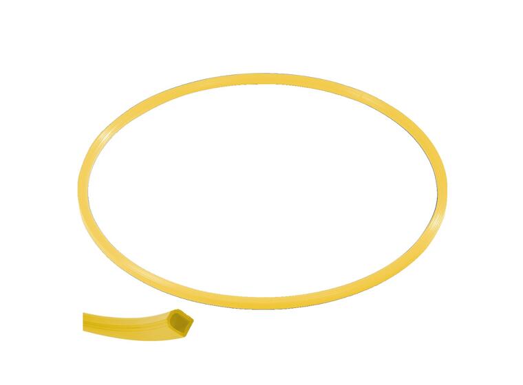 Tunnband i plast | 80 cm | Gul Rockring med kantprofil 
