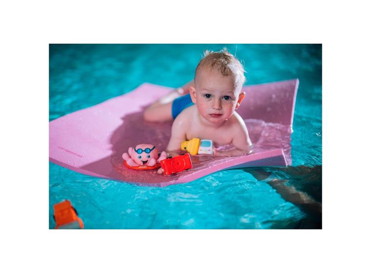 Baby Play Raft -100 x 75 x 1,5 cm - Rosa Aqualand tunn flytmatta - Rosa färg