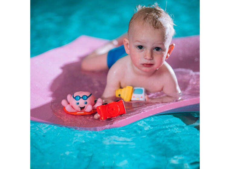 Baby Play Raft -100 x 75 x 1,5 cm - Rosa Aqualand tunn flytmatta - Rosa färg 
