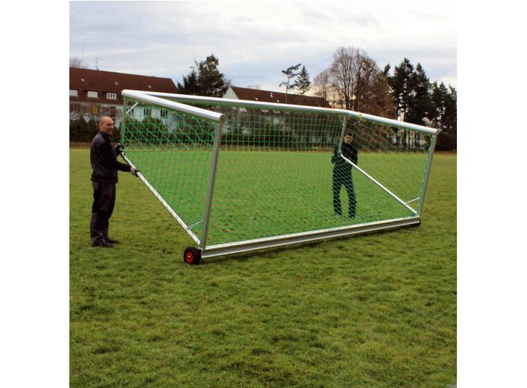 Fotbollsmål 5x2 m Safety 7 manna | Vältsäkert | Hjul 