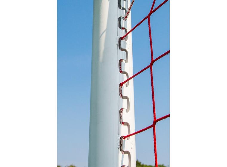 Fotbollsmål 7,32x2,44 m med markhylsor 11 manna | Oval profil | Silver| 