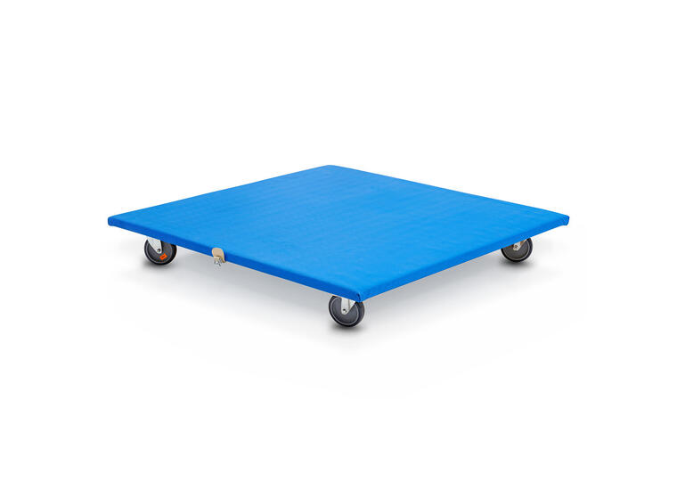 Reivo mattset med vagn | 12 st mattor 100x100x6 cm | 3 st röd, blå gula gröna 