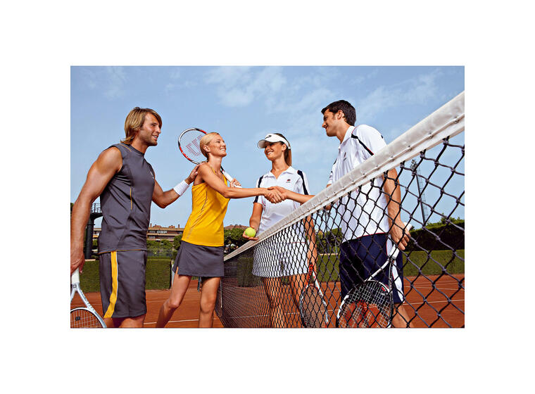 Tennisnät Court Royal Double Row 12,8 m | 6 dubbla maskrader | Kantband 