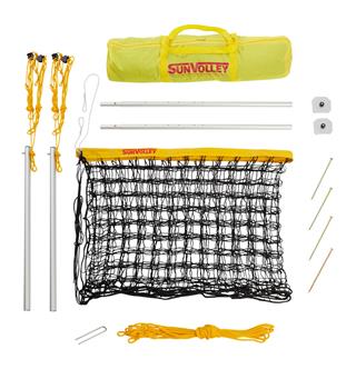 Beachvolleyboll set Sunvolley LC Nät 9,5 m| Stolpar | Banmarkering| Bag