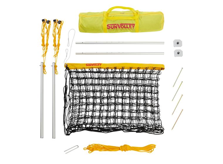 Beachvolleyboll set Sunvolley LC Nät 9,5 m| Stolpar | Banmarkering| Bag