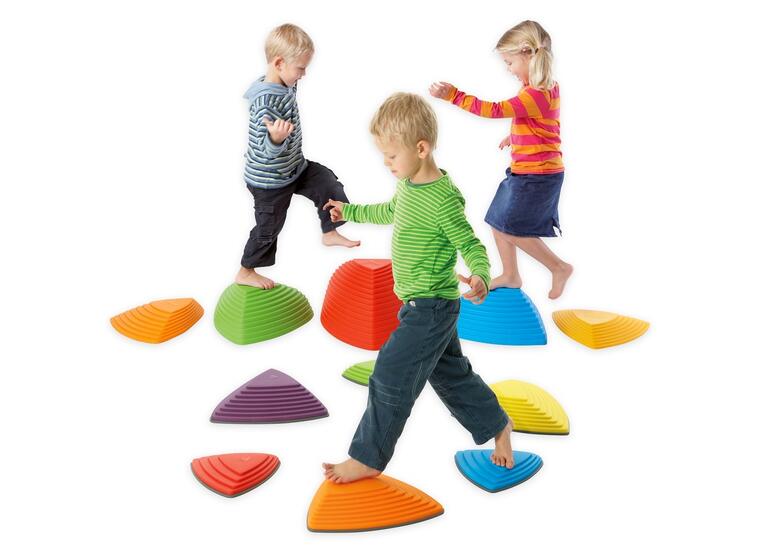 Gonge balansstenar Set med 6 låga stenar och 5 höga stenar 