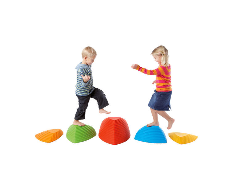 Gonge balansstenar Set med 6 låga stenar och 5 höga stenar 