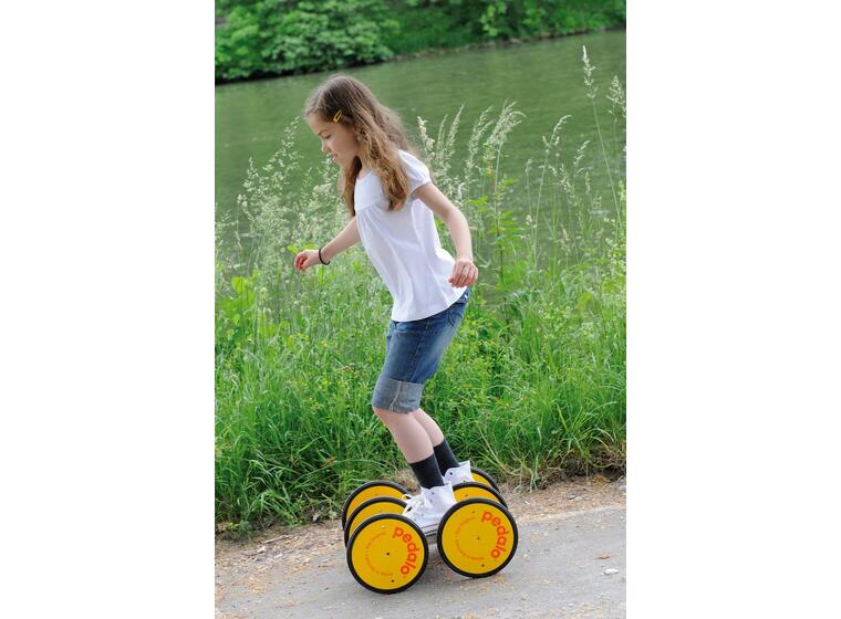 Pedalo dubbel Dubbelpedalo | Trähjul med fotbräda 