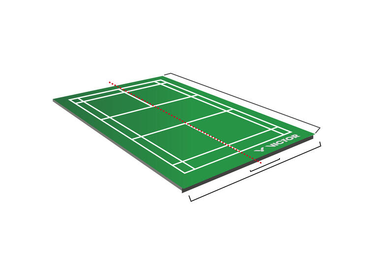 Victor Badminton Court mobil 2 delar Portabelt badmintongolv 