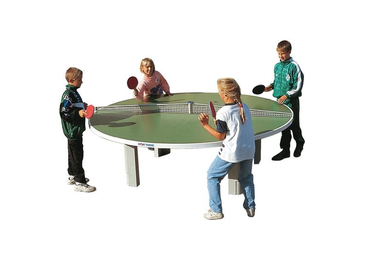 Bordtennisbord i betong |  Runt 240 cm Rondo | Utomhusbord | Polymerbetong Grå 