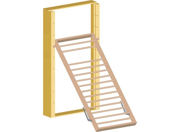 Hopfällbar klättervägg 235x126 cm Multifunktionell ribbstol med fallskydd 