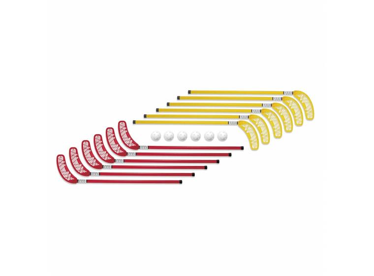 Innebandyklubbor Unihoc Kids 80 cm 12 klubboroch 6 bollar