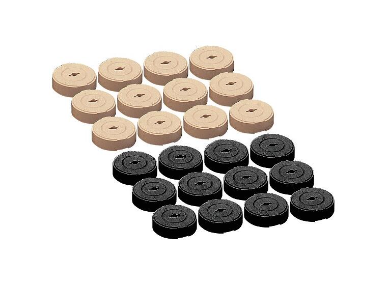 Stora dambrickor 24 st 10,5 cm | Pjäser för utomhusbruk 