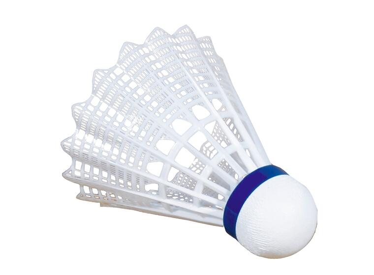 Badmintonboll Shuttle 1000 - 6 st Vit med blå ring - medel 