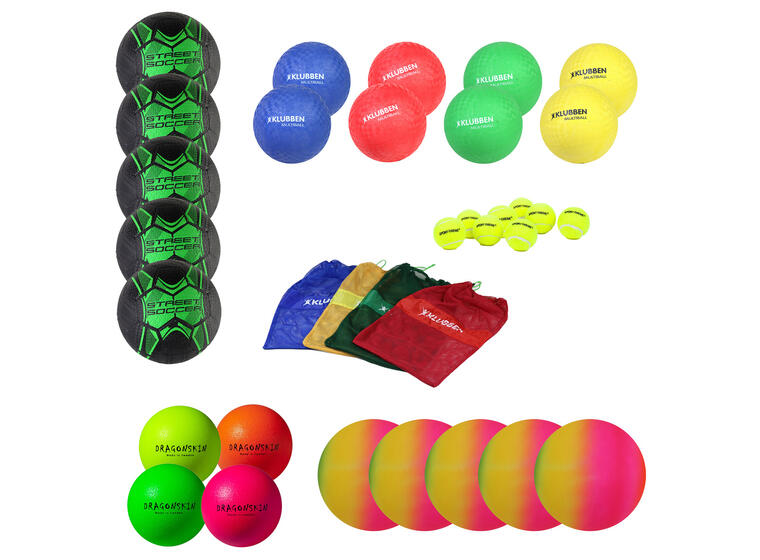 Bollar utomhus (30 stk) Paket med olika bollar 