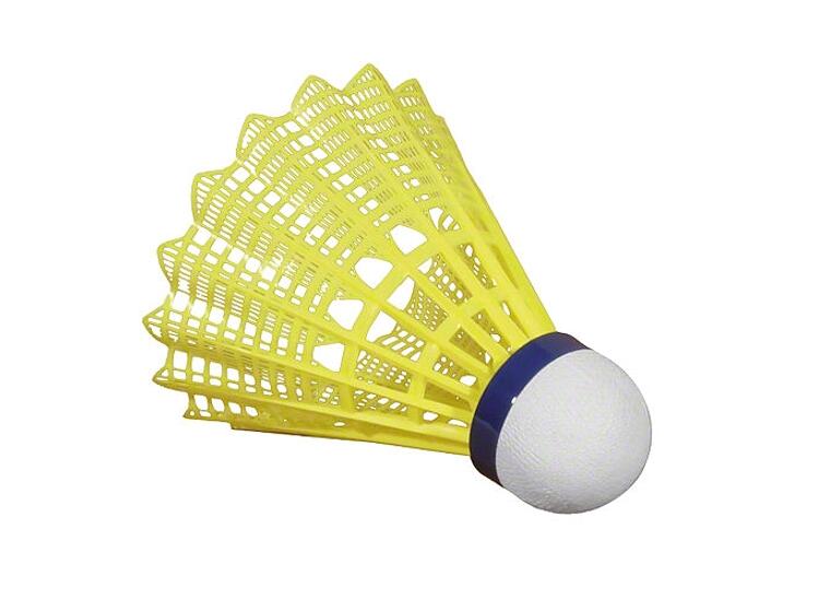 Badmintonboll Shuttle 1000 - 6 st Gul boll, vit huvud - Medelfart 