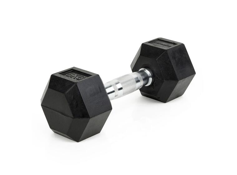 Hantel Sexkantig Gummibelagd 6 kg 