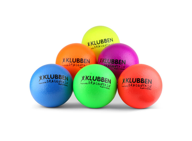 Skumbollspaket Dragonskin 18 cm 6st. Spökboll | Dogeball | Medium studs 