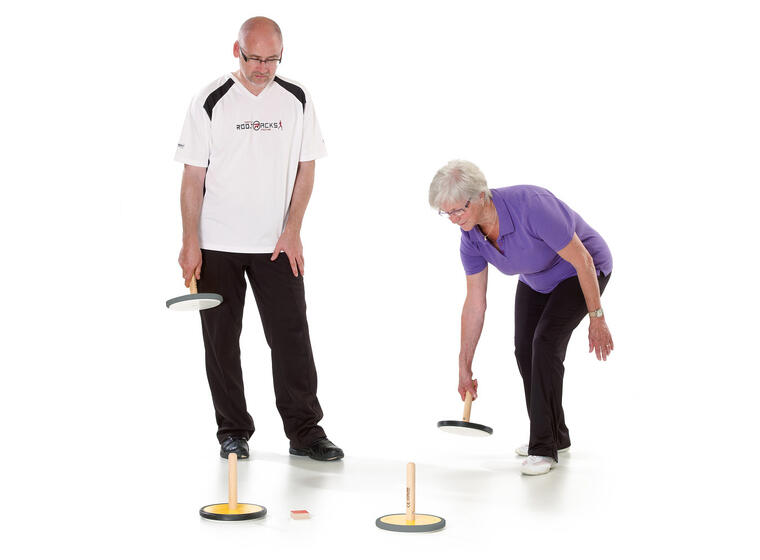Curling för inom och utomhusbruk Curlingset med 4 stenar och 1 puck 