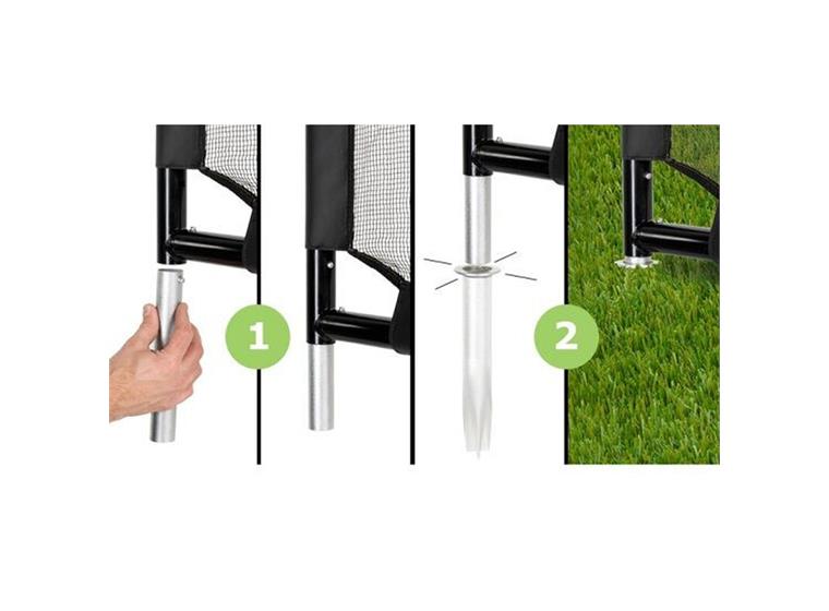 Fotbollsmål i stål EXIT Coppa 220x170cm | Trädgårdsmål | Svart
