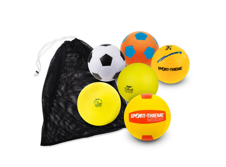 Fotbollsset med mjuka fotbollar 6 st. mjukbollar lek | Inne och utebruk 
