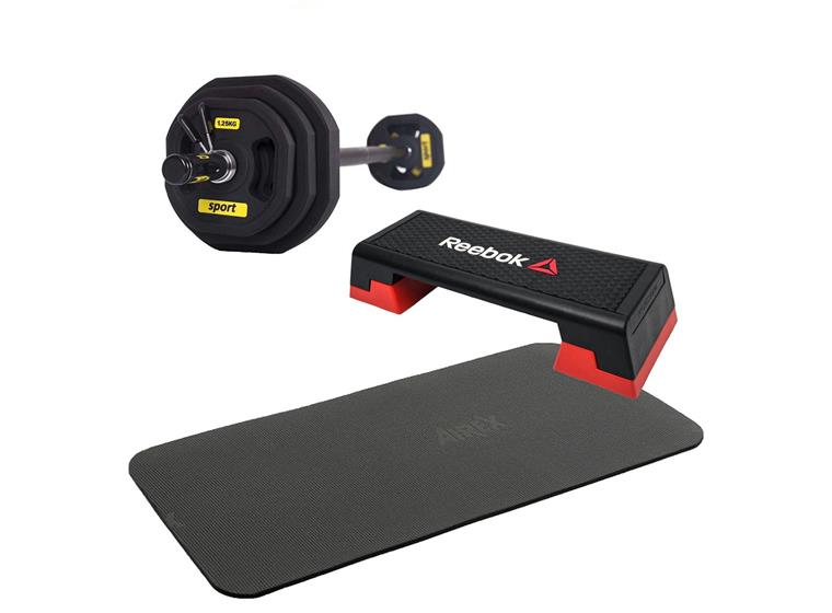 Hemmaträningspaket Step | Body Pump Set | Träningsmatta