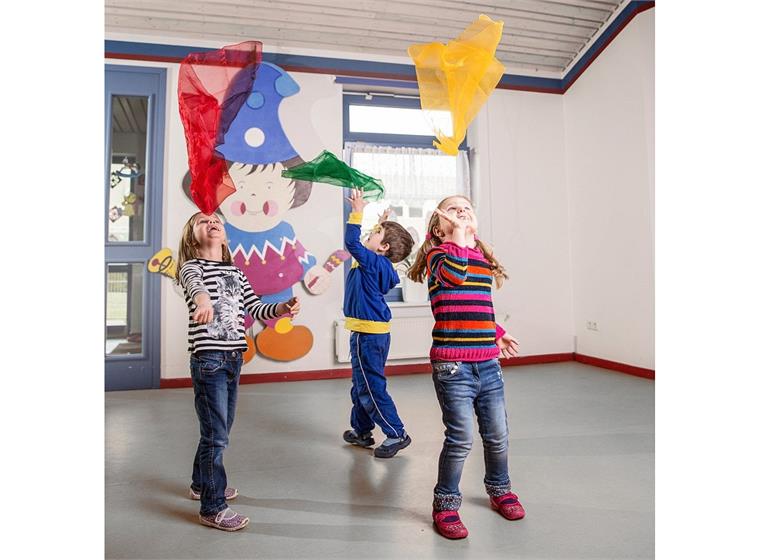 Jongleringsduk 6 st Rytmduk 6 st. | 45 x 45 cm