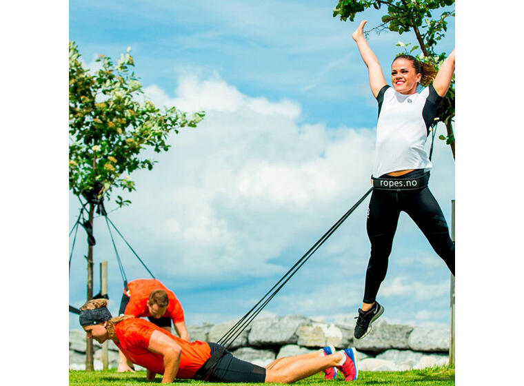 R.O.P.E.S Bungee Duo Trainer PRO Medium Set med 12 st Bungee band  - medium 