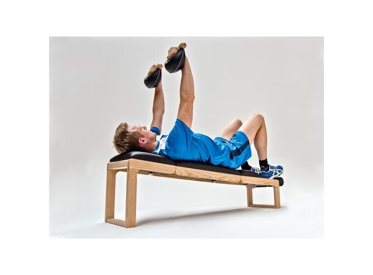 Träningsbänk Tria Trainer Nohrd Körsbär Flexibel bänk i trä 90x35x55 cm 