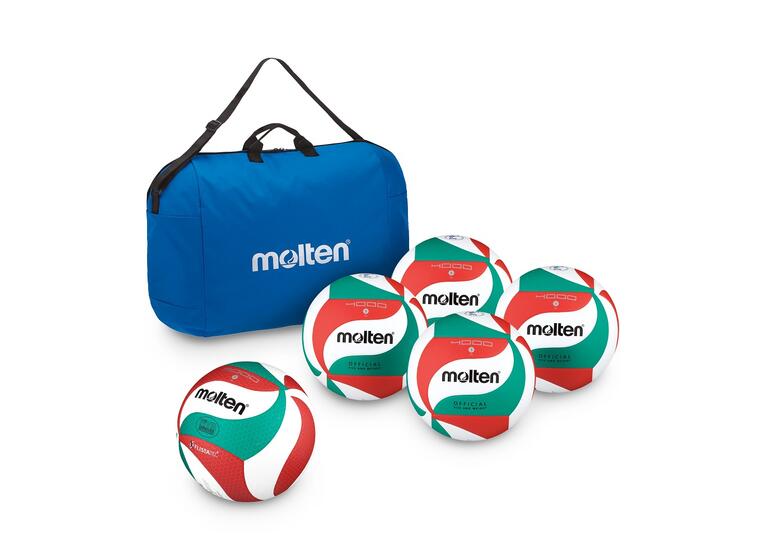 Volleybollpaket Molten 5 st bollar | 1 st väska 