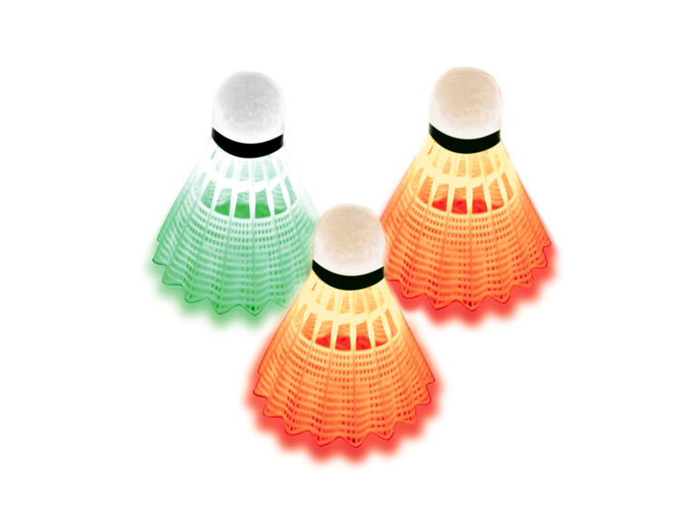 Badmintonbollar Magic Night (3) Med LED-batteri för spel i mörker 
