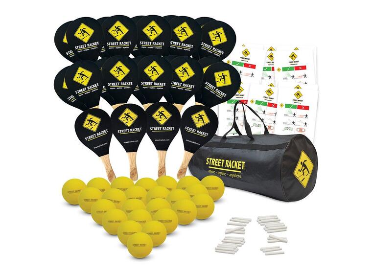Streetracket set Klassuppsättning 24 racket | 24 bollar | häfte | väska 