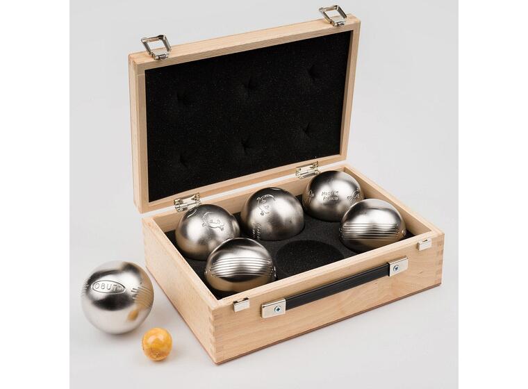 Bouleset med trälåda Pétanque 