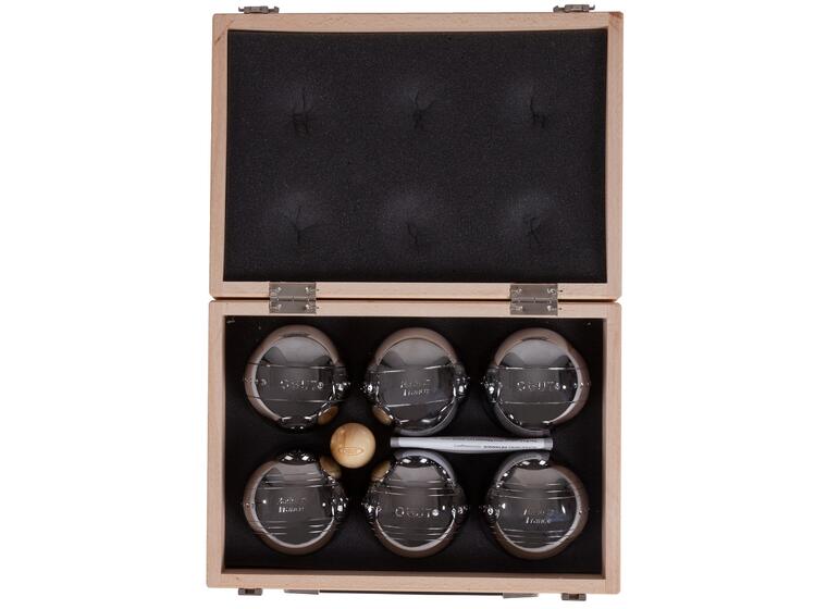 Bouleset med trälåda Pétanque 