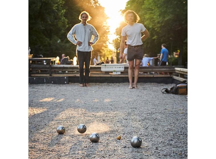 Bouleset med trälåda Pétanque 